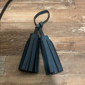 Coach Blue Leather Tassel, Authentic